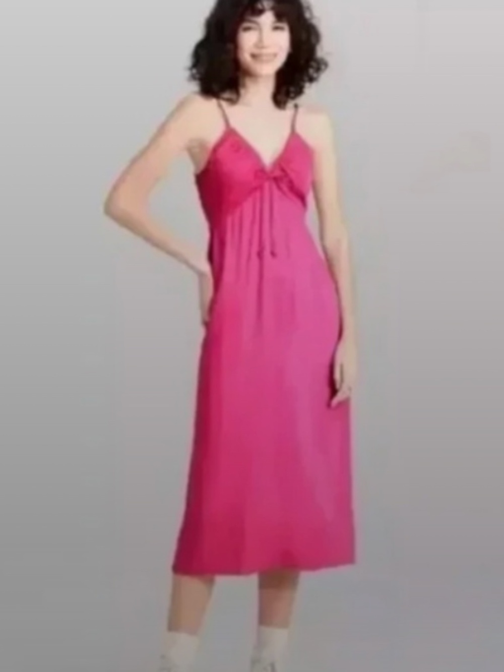 Women's Wild Fable Tie Back Slip Midi Dress Berry Pink Size XL NEW NWT Y2K